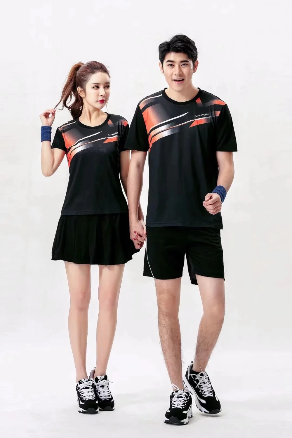 Quick Dry Badminton Sports Suits O-Neck Breathable Sweat Absorption Tennis Sports Suit Set For Couple's L921SHD