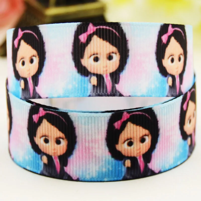 22 мм 25 38 75 босс ребенок мультфильм печатных Grosgrain ленты вечерние свадебные