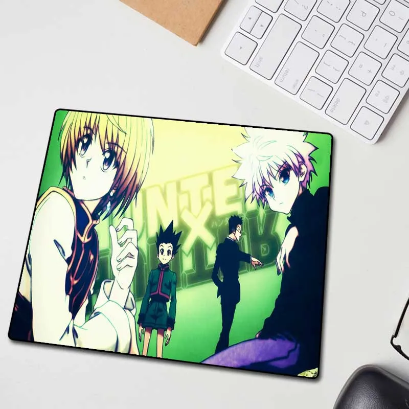  XGZ Custom Large Anime Computer Desk Mat Black Lock Edge Comic Hunter Kurapika Mouse Pad Rubber Non