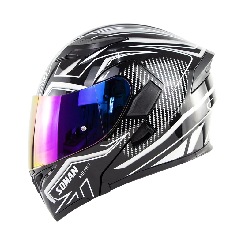 Цветной козырек мотоциклетный шлем K5 флип-ап моторный велосипед Casco Moto Capacete двойного назначения уличный шлем DOT Soman 955
