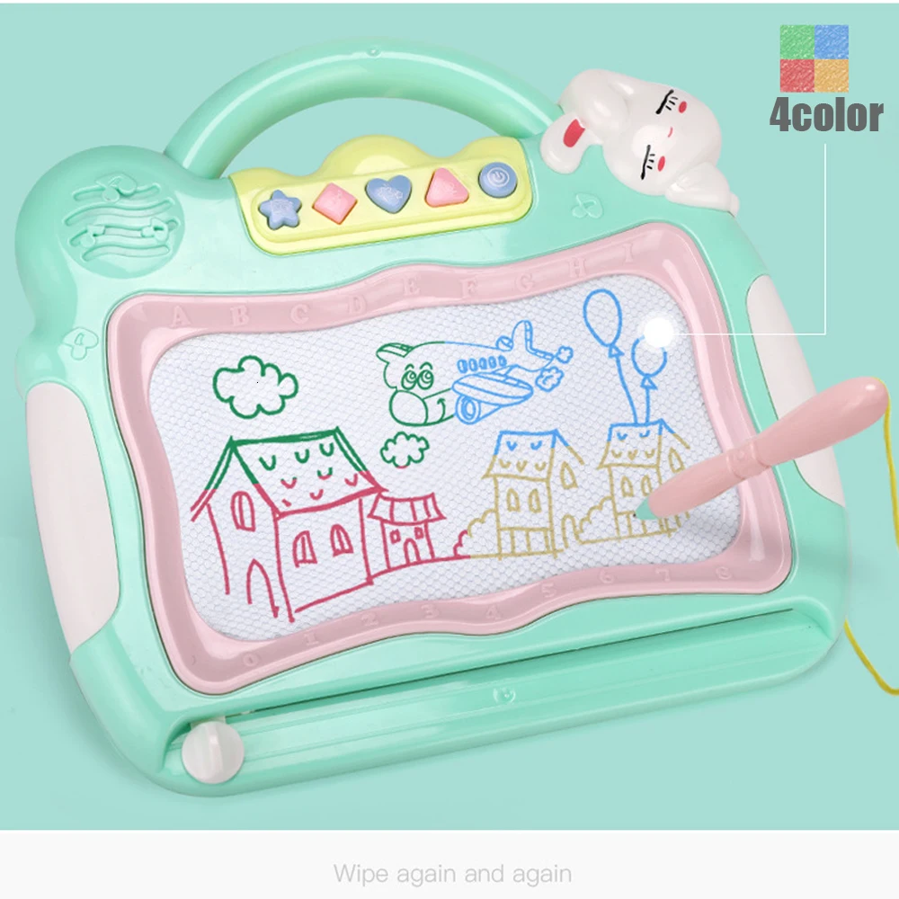 Kids Toys Magnetic Drawing Board Large Writing Board with Light Music Educational Baby Painting Drawing Toys for Children Gift