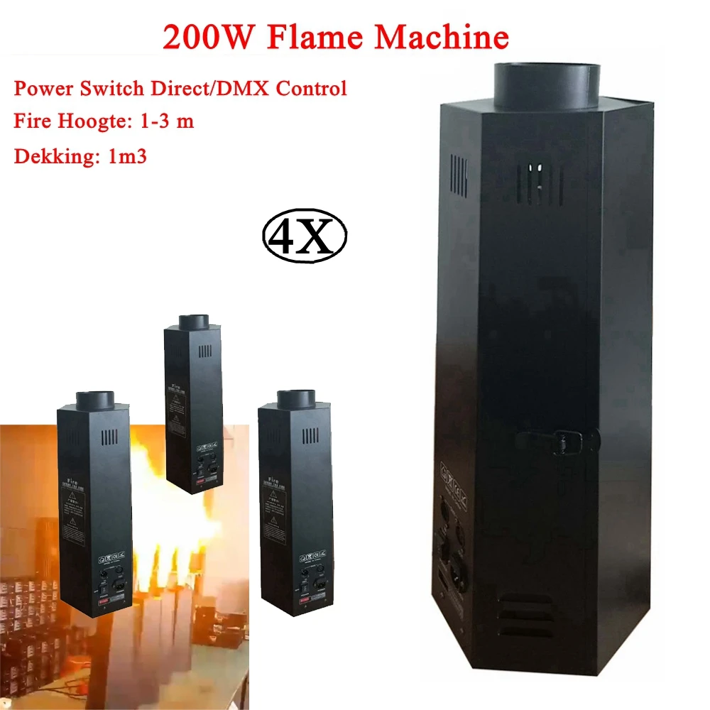 

4Pcs/Lot Stage DJ Equipment Fire Machine DMX512 Sound Flame Projector Disco Party Wedding Effect Lighting With DMX Swutch Contro