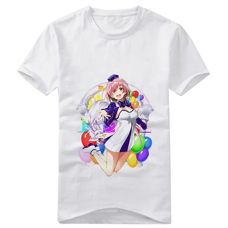 Аниме FGO Fate Grand Order футболка Astolfo Saber Mash Kyrielight унисекс Повседневная футболка с коротким рукавом карнавальный костюм футболка с принтом
