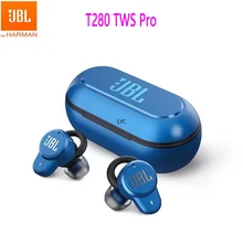 JBL T280 TWS Pro zestaw słuchawkowy Bluetooth T280tws stereofoniczne bezprzewodowe słuchawki douszne zestaw słuchawkowy z subwooferem z mikrofonem etui z funkcją ładowania tanie i dobre opinie Inne CN (pochodzenie) True Wireless Etui ładujące Charging Cable Kodek APT-X Apt-X HD NC700 Headphones QC25 II QuietComfort 30