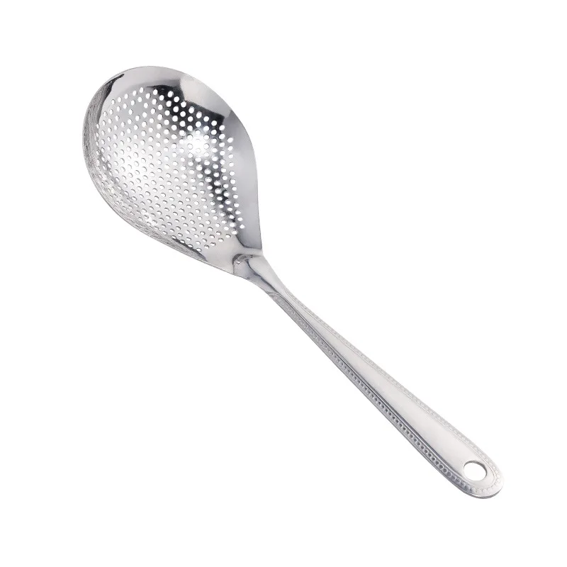 Cooking Tool Skimmer, Deep Fryer, Less Oil Spoon, Oil Filter In Stainless Steel Hot Pot Spoon