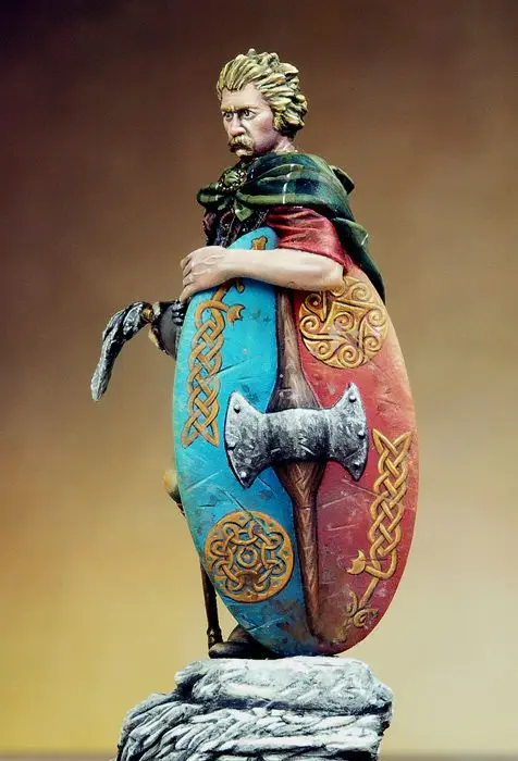 1/32 Смола Модель Строительный комплект Фигурка Воина