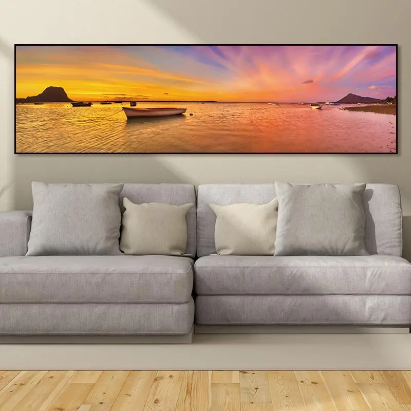 Conisi вид на море холст картины длинный морской пейзаж настенный художественный