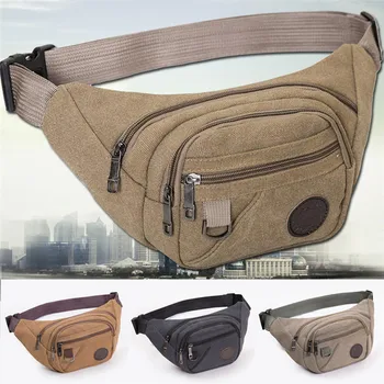 

New Arrival Women Men Waist Fanny Pack Belt Bag Travel Hip Bum Purse Chest Pouch Cross-Body Multifunctional Canvas Belt Bag