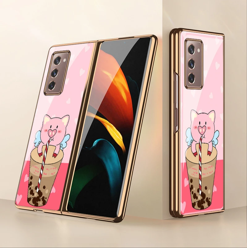 Складной чехол W21 для Samsung защитный zfold2 модель f9160 pig female w2021 гальваническое стекло