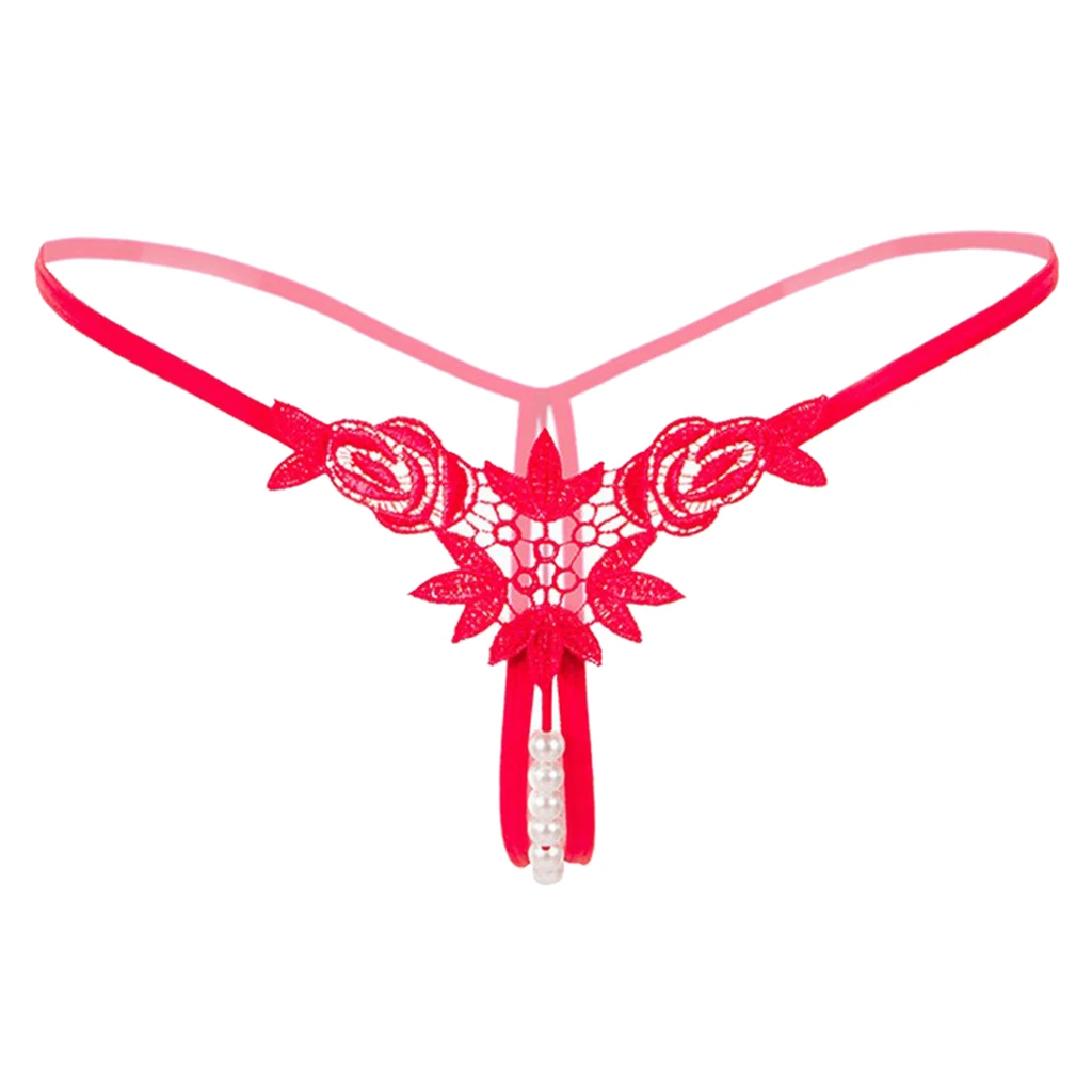 Lady Sexy Open Crotch Crotchless Panties Low Rise Hollow Flower Thongs
