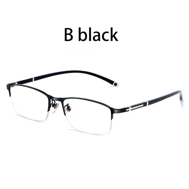 Новинка, мужские очки, оправа, высокое качество, Oculos, модная оправа из сплава, очки для близорукости - Цвет оправы: B  black