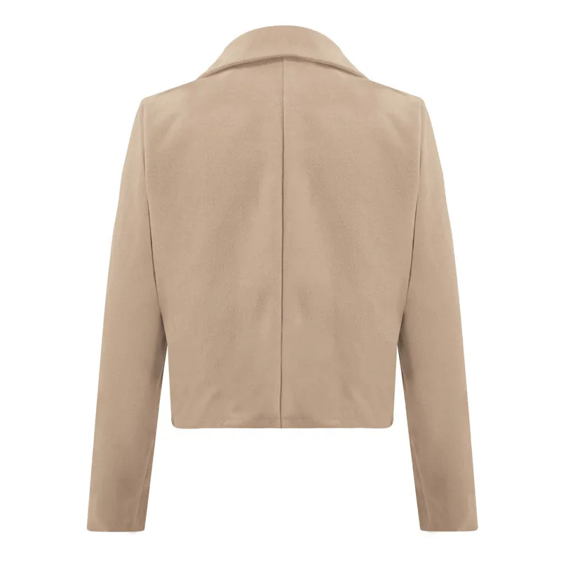 FANTOYE Autumn New Elegant Women Jackets Fashion Office Ladies Khaki Jacket Outwear Tops Loose Basic Street Coat Plus Size