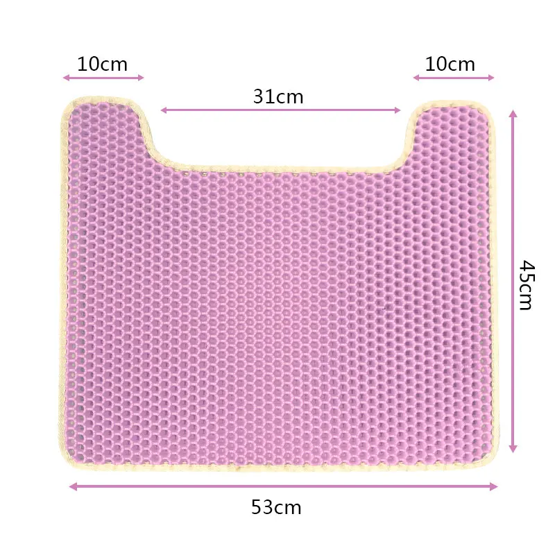 

SandyFloyd Cat Litter Trapping Mat Clean Waterproof Cat Toilet Training Kit Cat Litter Bag Pet Cat Litter Mat EVA Double Layer
