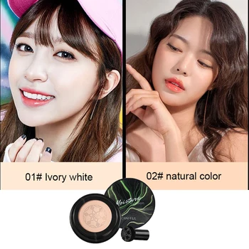 

1pcs Lightweight Full Coverage Air Cushion BB Cream Moisturizing Concealer Cream Waterproof Sweatproof Face Makeup Foundation