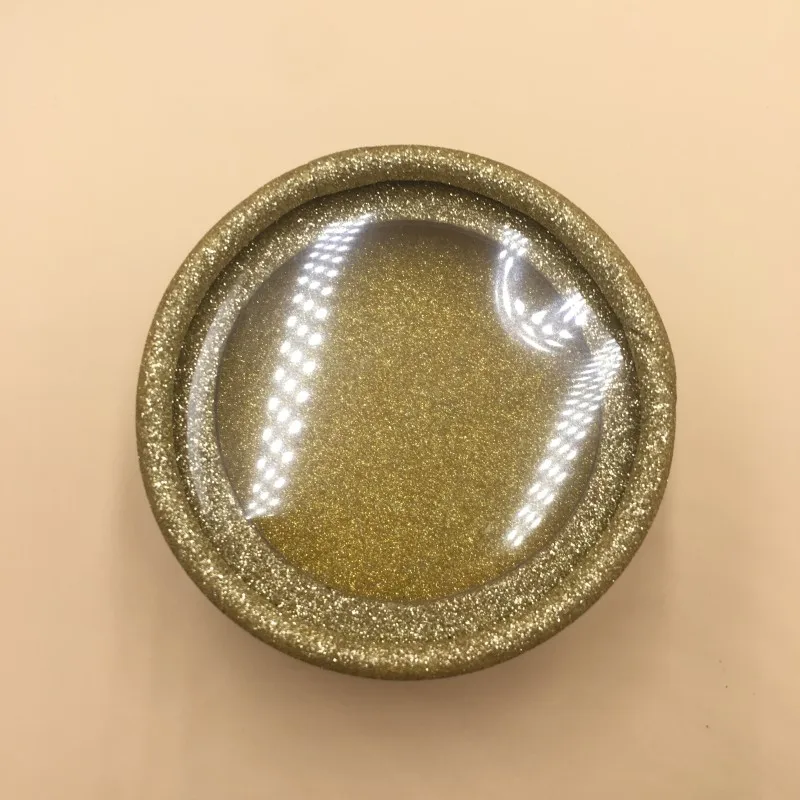 Gold Glitter Упаковка для ресниц круглая коробка для ресниц с круглая тарелочка 10 шт./партия может держать натуральные ресницы - Цвет: Gold Glitter