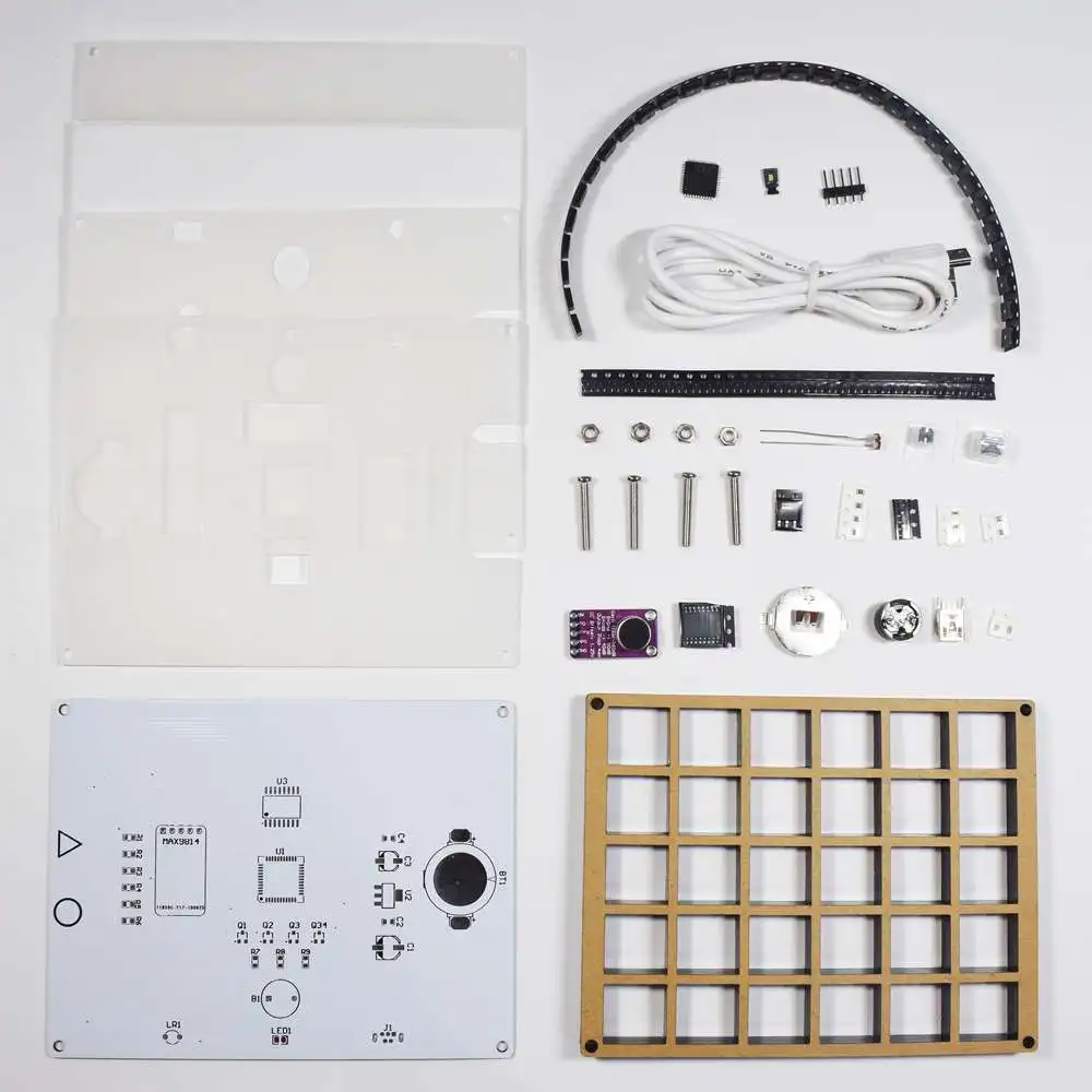DIY Многофункциональный светодиодный набор часов с цветовой палитрой RGB для прикольных ночных ламп