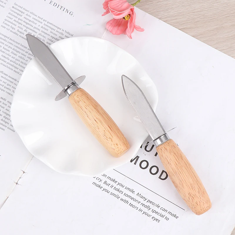 1 шт. из нержавеющей стали с деревянной ручкой для устриц Ножи Sharp-Shucker Shell Seafood