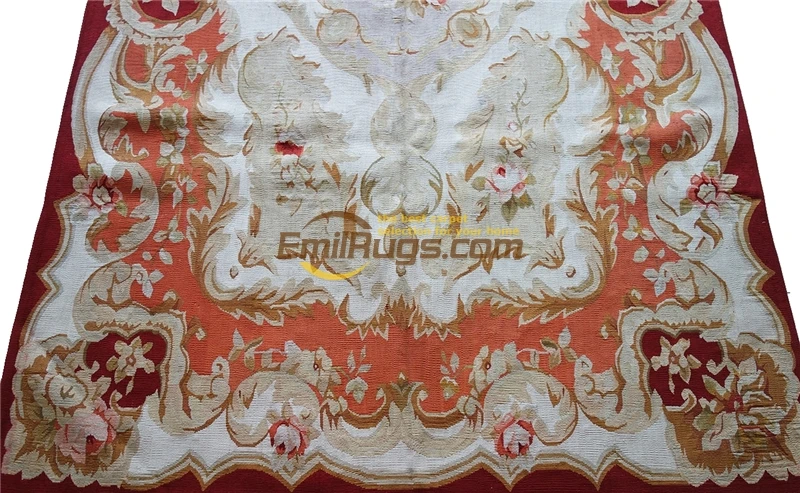 Ручной работы aubusson ковер ручной вязки Винтаж для гостиной квадратный натуральный