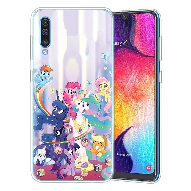 02 С рисунком из мультфильма «Мой Маленький Пони» для samsung Galaxy A50 A20e A80 A70 A60 A40 A30 A10 M40 M30 M20 M10 A6 A8+ ТПУ с рисунком из аниме чехол для телефона Casos - Цвет: 02