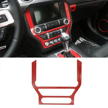 

For Ford Mustang Car Interior Console DashBoard GPS Navigation Panel Cover Frame Trim Sticker Media Screen Protect 2015-2018