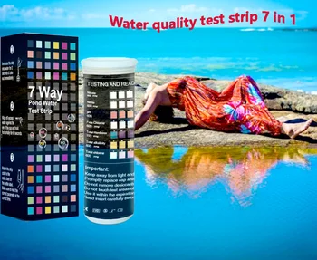 

50PCS Water Test Strips 7 In 1 Test Strips PH Level Aquarium Fish Tank Water Tests & Treatment piscina infantil structural pools