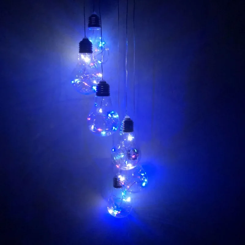 Solar Powered LED Wind Chime Light Changing Spiral Spinner Windchime Outdoor Windmill Craft Decor Garden Hanging Decoration