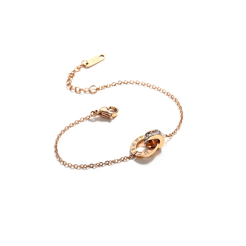

Classic Stainless Steel Roman Circle Bracelet 2023 Fashion Jewelry Christmas Party Women's Sexy Bracelets