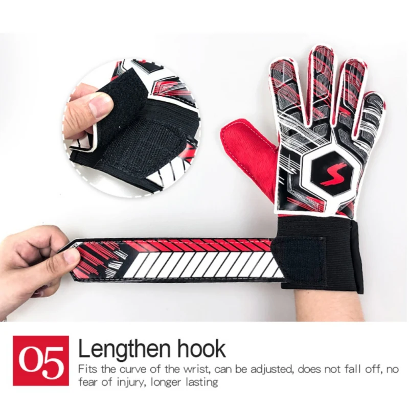 Детские латексные футбольные перчатки вратаря, профессиональные футбольные защитные перчатки, футбольные Вратарские тренировочные безопасные перчатки