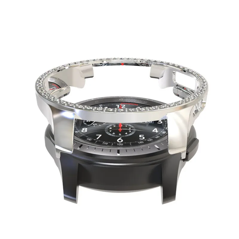 Роскошный Алмазный защитный чехол для samsung Galaxy Watch gear S3 46 мм часы аксессуары чехол для часов