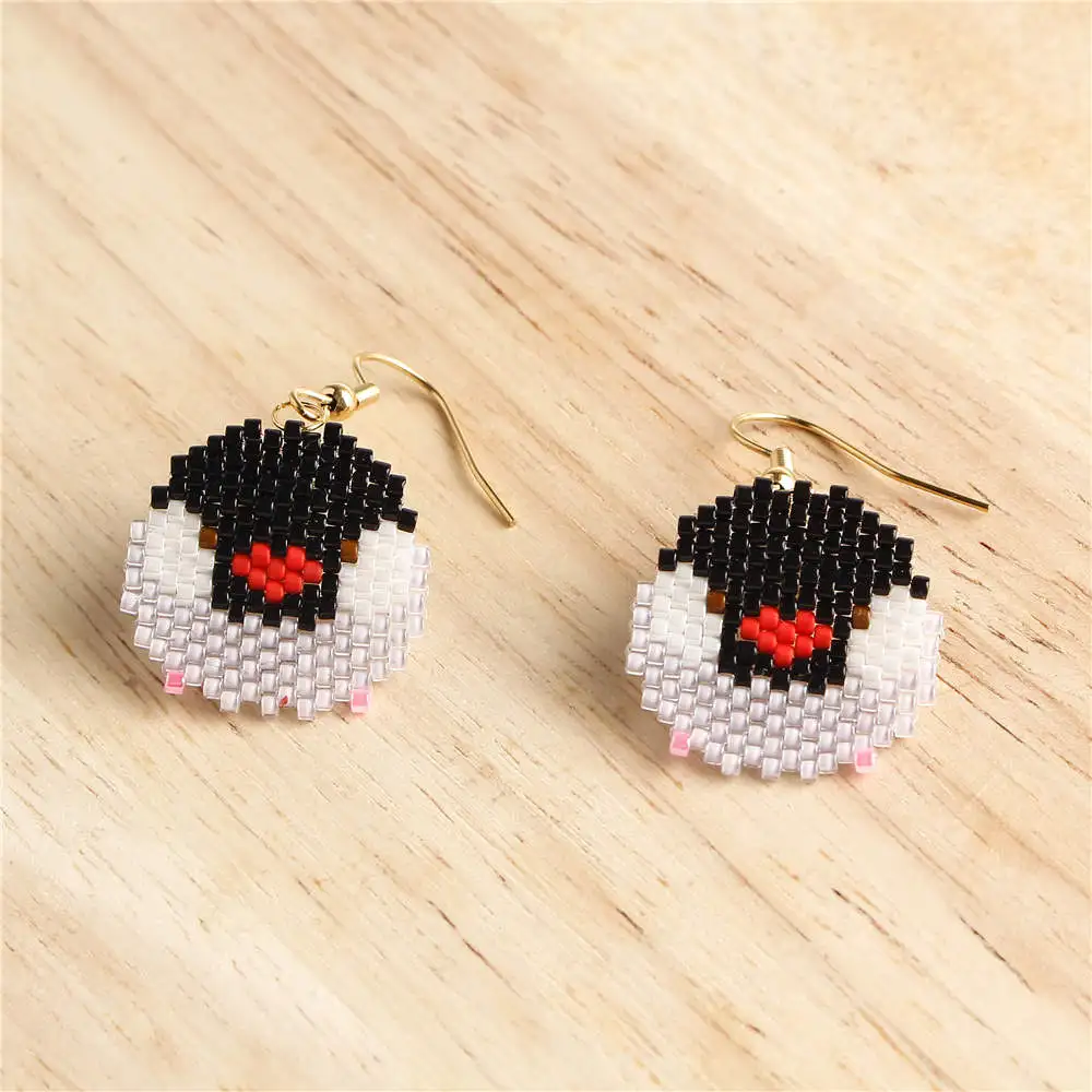 

Shinus 5Pairs/lot MIYUKI Earrings Miyuki Animal Bird Pendientes Mujer 2019 Girl Women Earring Delica Beads Jewelry Handmade Gift