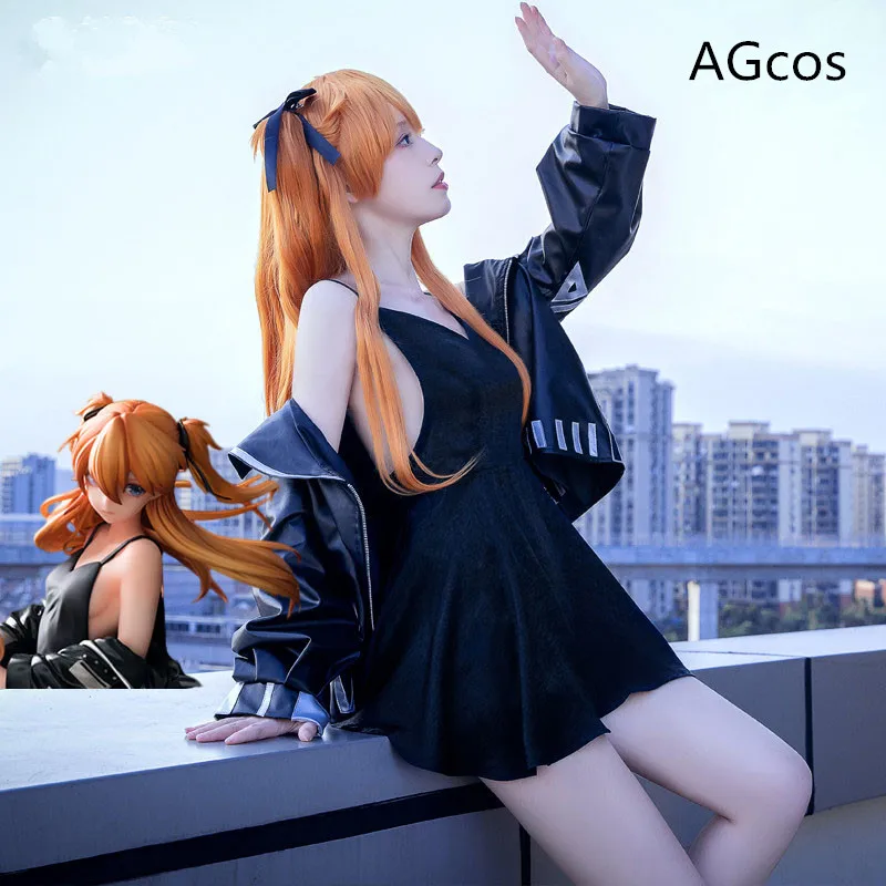 AGCOS EVA ASS Ver. 아스카 랭글리 소류 코스프레 의상 EVA Woman 섹시한 코스프레 의상 드레스 의상