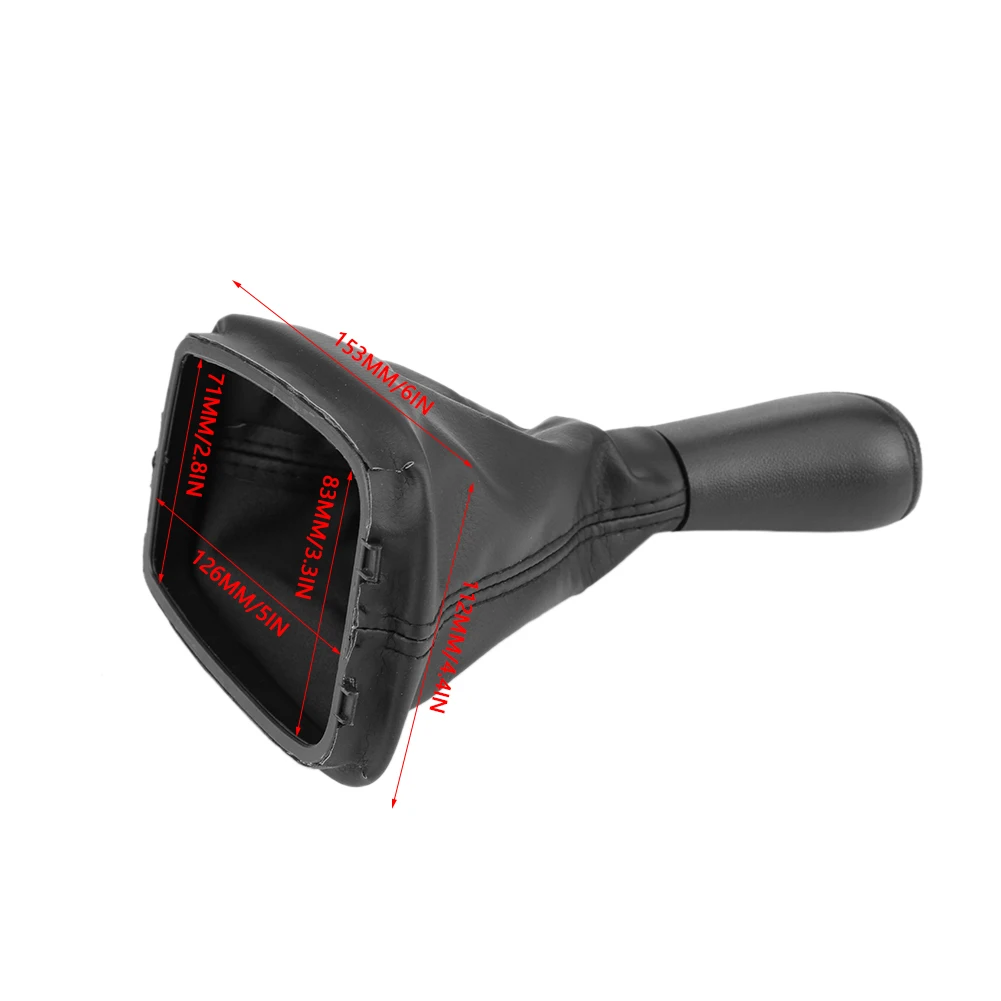 5 скоростей шестерни рычаг переключения передач Gaiter Boot Cover 6Y0711113H для Skoda Fabia MK1 ручка переключения передач с PU кожаный чехол переключателя передач Boot Cover