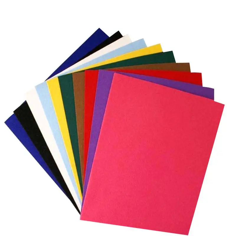 

20pcs Adhesive Back Felt Sheets Fabric Sticky Sheets Self-Adhesive Felt Cloth DIY Felt Art Craft Making Mixed Color