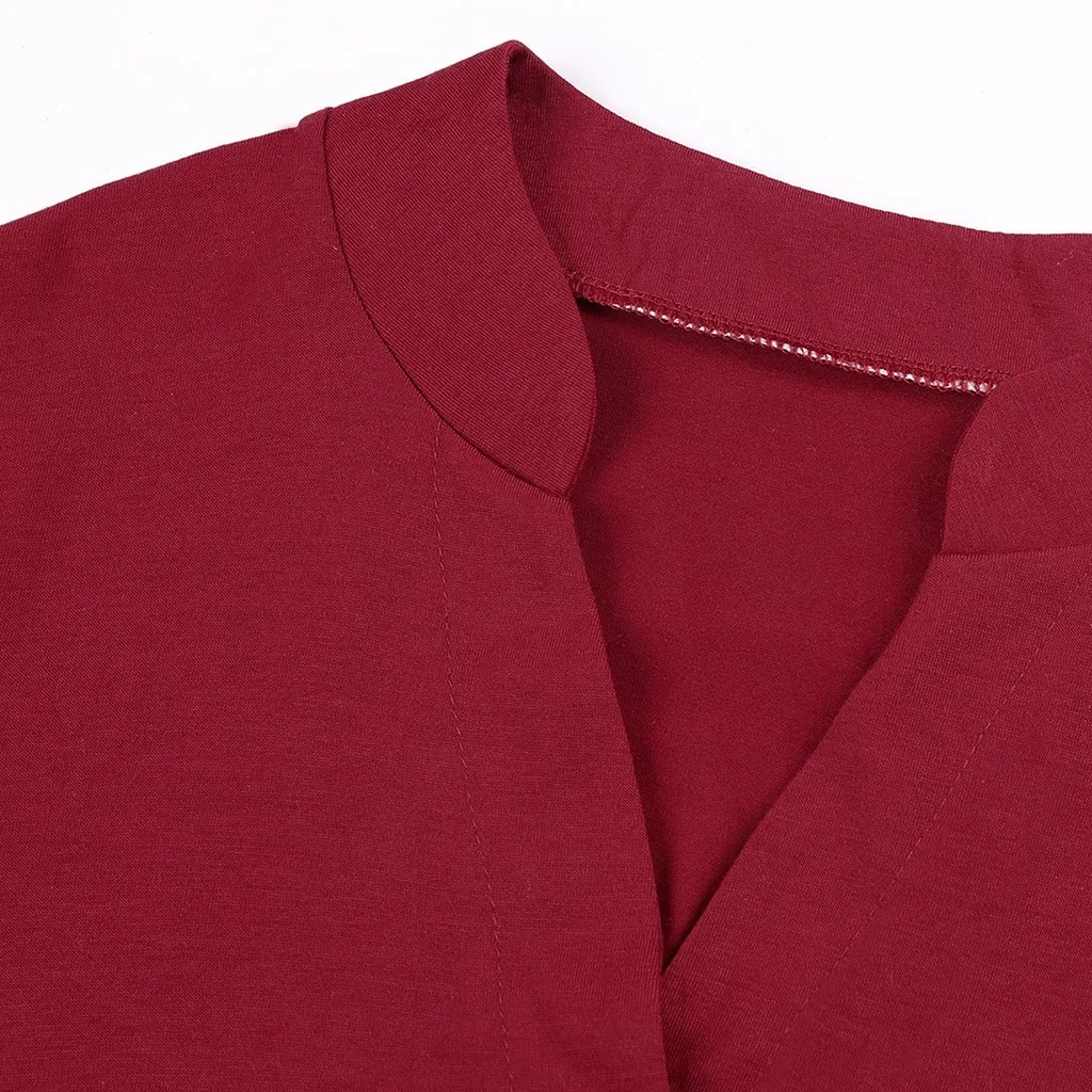 Women Maternity Casual Tops V-neckLong Sleeve Solid Color Cotton Nursing Blouse And Tops For Breastfeeding Pullover Blouse#LR2