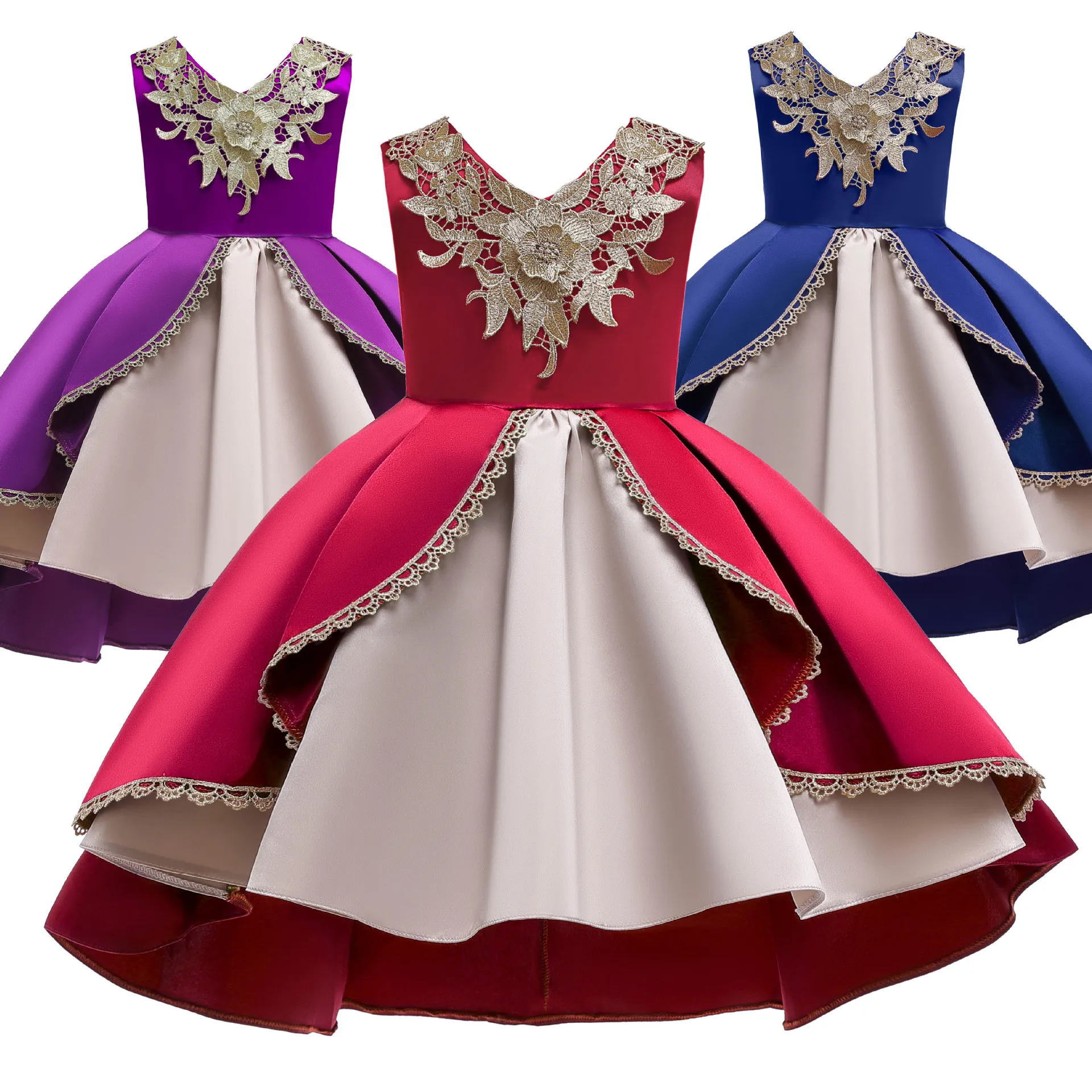 летнее платье для девочкиВышивать Русалка платья девочекдетские платьянарядное