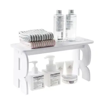 

1PC R Shape Desktop Storage Rack Multifunctional Table Organizer Sundries Storage Holder for Home Office Bathroom