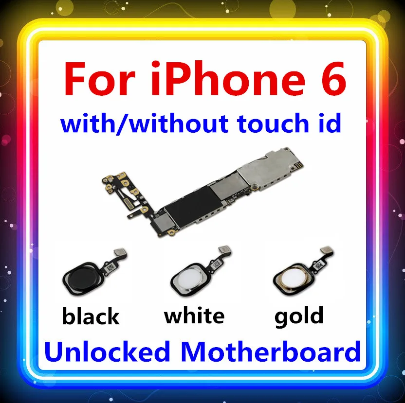 Для iPhone 6 протестированная хорошая работа оригинальная Заводская разблокированная материнская плата для iPhone 6 4,7 дюймов материнская плата с/withtout Touch ID