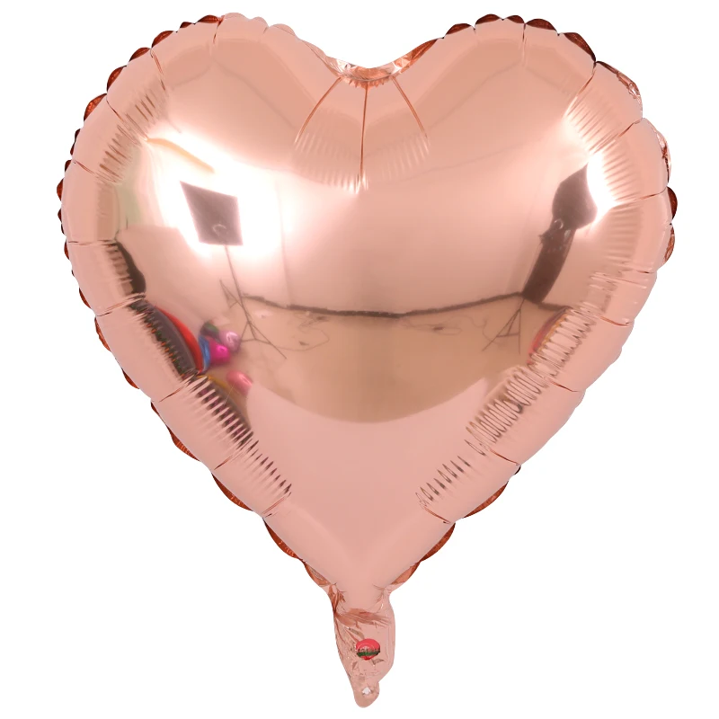 Rose Gold 10 шт. 18 дюймов фольгированные воздушные шары в форме сердца с надписью Love Shap на день рождения, вечеринку, свадьбу, воздушные шары с гелием для украшения, супер-размер, воздушный шар для свадьбы - Цвет: Rose Gold