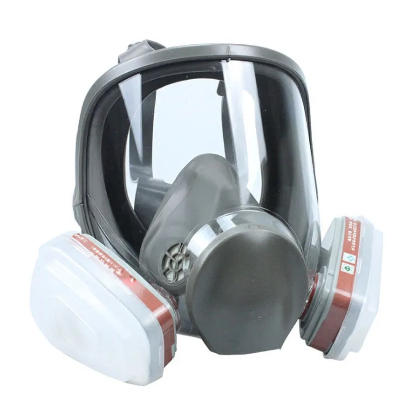 MEGCCR Máscara de protección de gas, amplio campo de visión, máscara de gas  con luz de pulverización de pintura en aerosol decorativa para carpintería