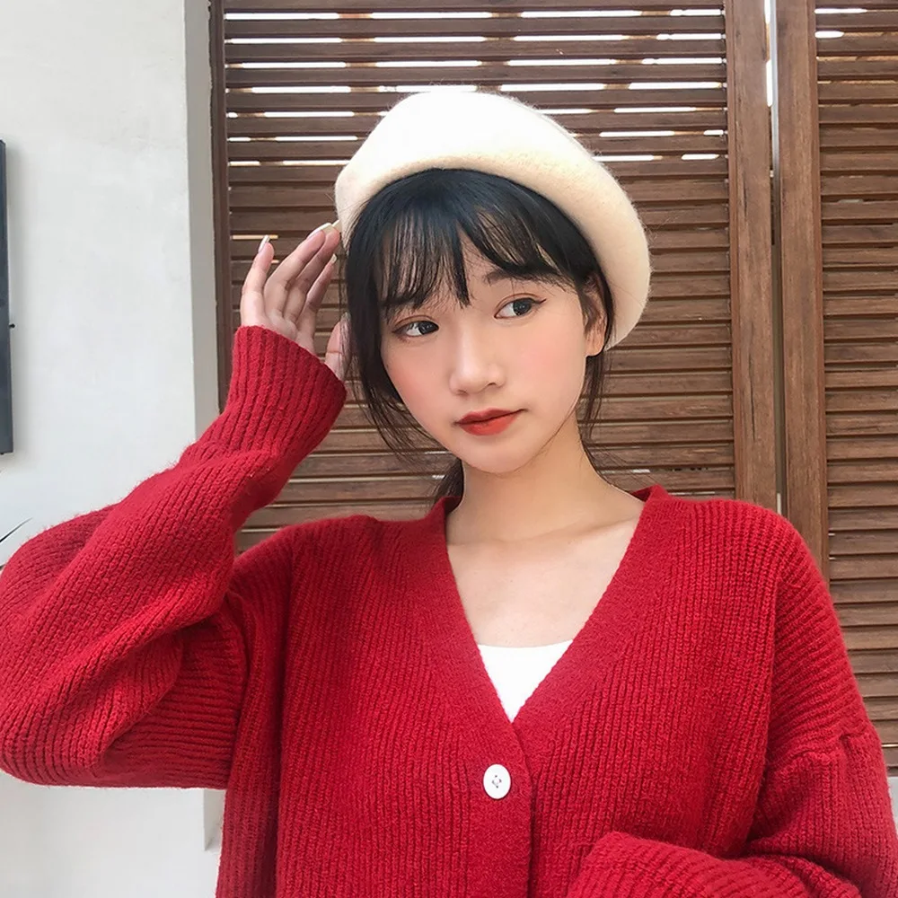 

Female Berets Painter Style Hat for Women Autumn and Winter Caps Wool Blend Solid Color Soft Comfortable Fashion
