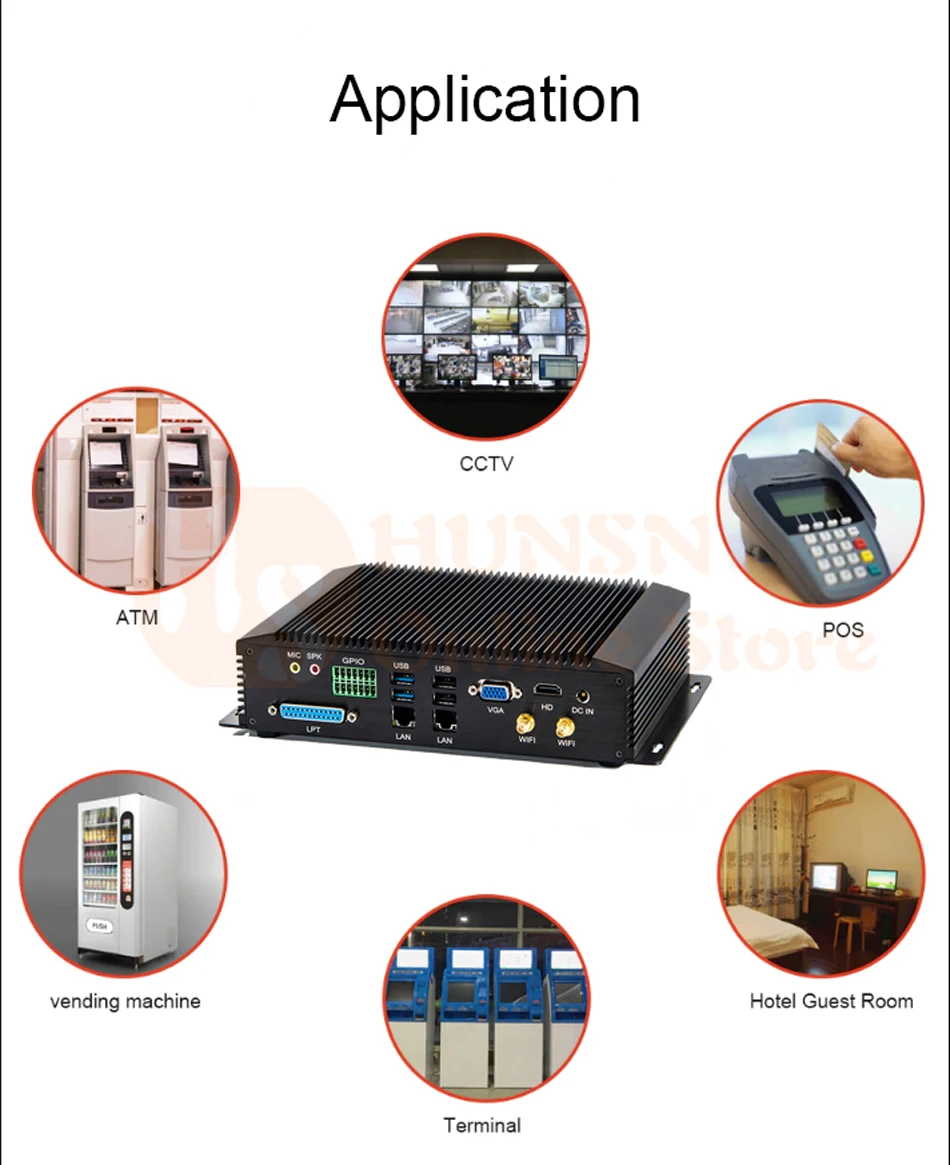 AIM06 Industrial Fanless Mini PC with Intel Core I3/I5, Windows 11 or Linux, 4G, Watchdog, 2LAN, GPIO, 6COM RS232 422 485 Description Image.This Product Can Be Found With The Tag Names Barebone Mini PC, Computer Office, Industrial pc