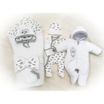 

Комплект на выписку 7-ми предметный "Совёнок" ЗИМА Комплекты на выписку и для прогулок 0-6 мес