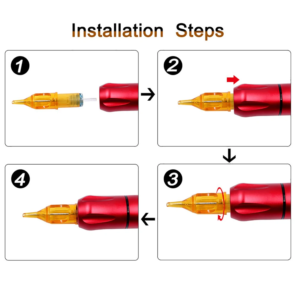 20 шт картриджи для тату иглы 1/3/5/RL профессиональные одноразовые полуперманентные иглы для макияжа бровей губ для тату-машины