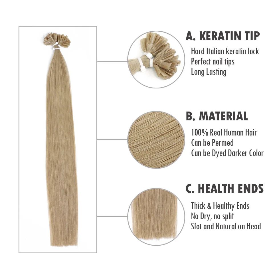 Isheeny 1" 18" 2" Remy fusion волосы для наращивания прямые 25 прядей для ногтей u-образные человеческие волосы 11 цветов