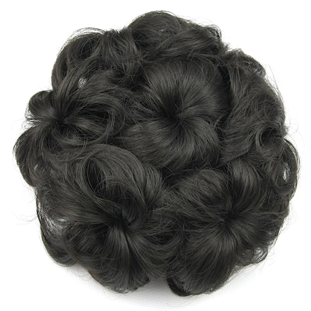 

Soowee 8 Colors Flower Shape Synthetic Hair Curly Hair Chignon Rubber Band Hair Bun Donut Hair Roller Hairpieces for Women