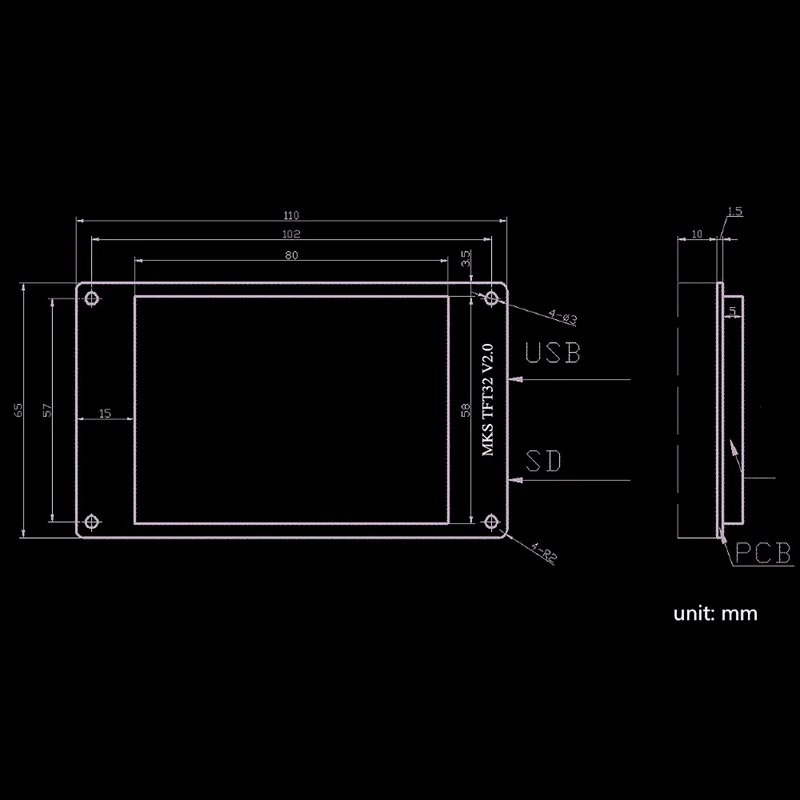 PPYY-Makerbase 3,2 дюймов 3d принтер контактный экран умный контроллер дисплей MKS TFT32 Поддержка приложения/Bluetooth/Монтаж/мульти-ла