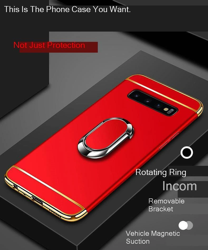 Для samsung Galaxy S10 S9 S8 Plus S10e магнитный автомобильный чехол держатель для пальцев кольцо Чехлы Жесткий Полный Защитный чехол S10 Plus чехол