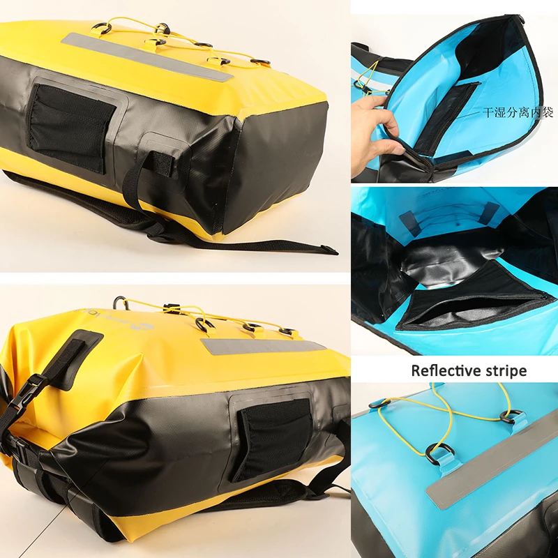 Waterproof Dry Bag Roll Top Backpack 30L Motocycle Dry Sack Rafting Bag Water Resistant Bolsa Impermable Moutain Ocean