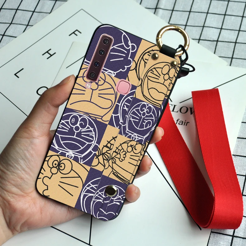 Силиконовый чехол на запястье для samsung Galaxy J4 J6 J8, ремешок на шею, чехол из ТПУ для samsung A5 A6 A7 A9 A8 Plus