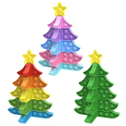 Arbre de noël 3D en Silicone pour adultes, jouet Anti Stress, Anti Stress, sensoriel 